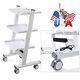 Rolling Cart Dental Medical Trolley Tool Cart Stand Power Socket Casters&brakes