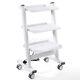 Rolling Stool Chair Adjustable Height/dental Salon Lab Trolley Tool Cart Socket