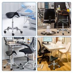 Saddle Stool Black Medical Dental Lab Office Chair Massage Ergonomic Adjustable