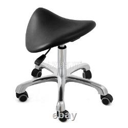 Saddle Stool Black Medical Dental Lab Office Chair Massage Ergonomic Adjustable