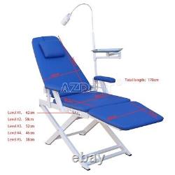 Silla Portable Dental Chair Mobile Folding Chair Medical +Rechargeable LED Light