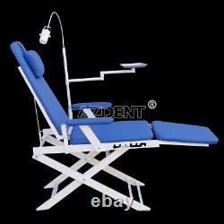 Silla Portable Dental Chair Mobile Folding Chair Medical +Rechargeable LED Light