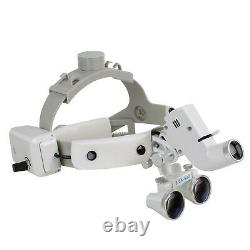 Surgical 3.5X-R Dental Headband Medical Binocular Loupes Magnifier LED Headlight