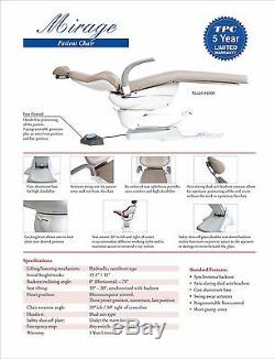 TPC Mirage Hydraulic Patient Chair -Dental Tattoo Medical 5YR Warranty -FDA
