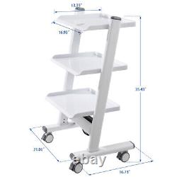 Three Layer Dental Trolley Cart Mobile Medical Tool Cart Built-in Socket
