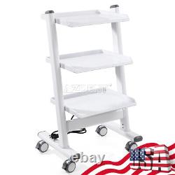 Three Layer Dental Trolley Mobile Instrument Cart Medical Tool Cart with Socket