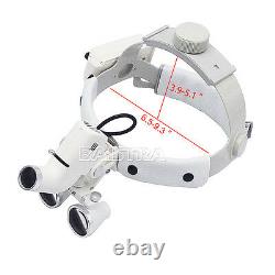 UK Dental Surgical Medical Headband LED Binocular Loupes DY-106 3.5X White