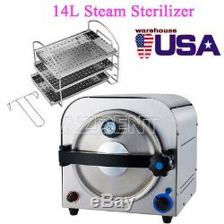 UPS 14L Dental Autoclave Steam Sterilizer Lab Equipment Medical sterilization