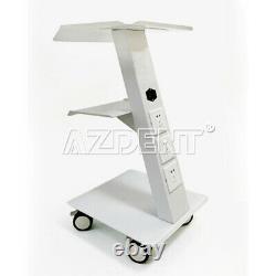 USADental Medical Metal Mobile Instrument Cart Dental Trolley Built-in Socket