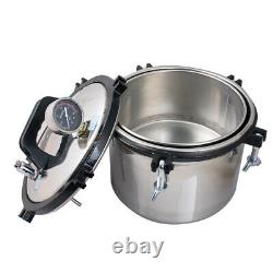 USA 8L Portable Steam Autoclave Sterilizer Dental Medical Stainless+Free Gift