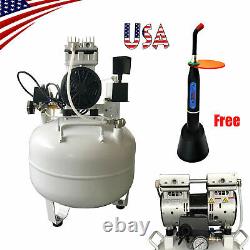 US 40L Medical Dental Air Compressor Noiseless Silent Quiet Oil-less Oil Curing
