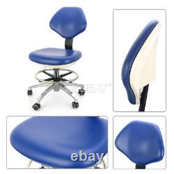 US Dental Portable Folding Chair Hard Leather /Medical Doctor's Stool PU Leather