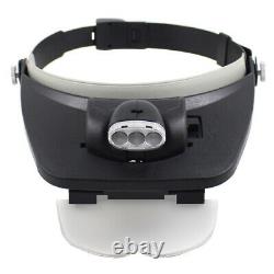US LED Headband Dental Surgical Medical Binocular Loupes Glass Magnifier (3.5-R)