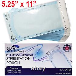 Up to 4000 Sterilization Pouches 5.25 x 11 Dental Medical Self Seal Pouch Bag