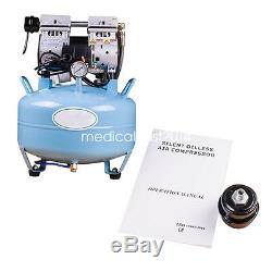 Wide use Dental Medical Noiseless Silent Oilless Air Compressor W LED handpiece