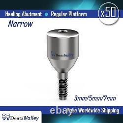 X50 Dental Titanium Healing Cap Narrow Platform For Dental Implant Dentist Lab