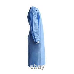 100pcs Jetable Bleu Pp+pe Isolation Gown Avec Tricot Cuff Epi Médical Dentaire