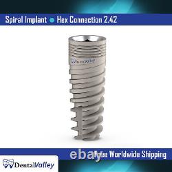 10x Stérilized Spiral Implant + Light Butment Set Pour Le Laboratoire Interne Hex