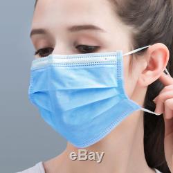 20/10/50 Masque Visage Bouche Couverture Chirurgical Médical Dentaire À Usage Unique 3-ply Earloop