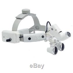 3.5x Médicale Chirurgicale Dentaire Loupes Binoculaires Bandeau Led Magnifier Phares