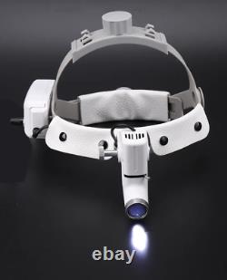 5W LED Lampe frontale médicale dentaire avec 2 batteries Boîte en aluminium blanc