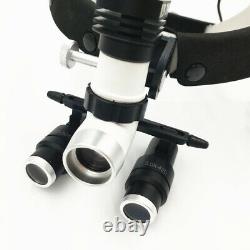 5.0x Loupes Dentaires Magnificateur Binoculaire + Médical Chirurgical 5w Lampe Phare Led