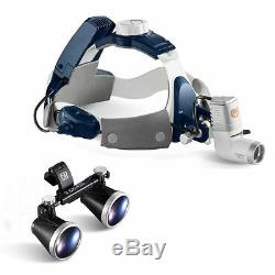 5w All-in-one Led Dentaire Tête Légère Médicale Chirurgicale Head Light Avec 3.5x Loupes