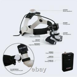6.0x Loupes Dentaires Magnificateur Binoculaire + Médical Chirurgical 5w Lampe Phare Led