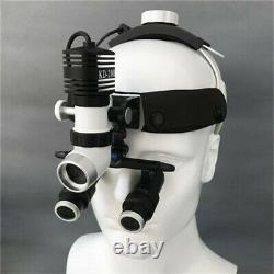 6.0x Loupes Dentaires Magnificateur Binoculaire + Médical Chirurgical 5w Lampe Phare Led