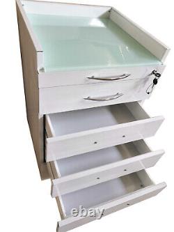 Armoire de rangement dentaire à 5 tiroirs - Chariot utilitaire mobile - Armoire médicale de bureau