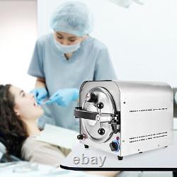Autoclave Stérilisateur à Vapeur 900W 14L Équipement de Stérilisation Médicale Laboratoire Dentaire