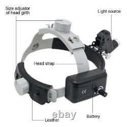 Bandeau sans fil médical dentaire avec lampe frontale LED 5W et 2 batteries DY-006 noir