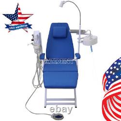 Chaise Dentaire Portable Pliante + Lumière Orale LED + Unité Turbine 4 Trous / Tabouret Médical