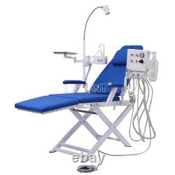 Chaise Dentaire Portable Pliante + Lumière Orale LED + Unité Turbine 4 Trous / Tabouret Médical