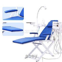 Chaise Mobile Dentaire Portable Led Léger Medical Silla + Turbine Unité 4hole + Bac