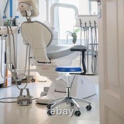 Chaise mobile réglable pour dentiste en cuir PU noir