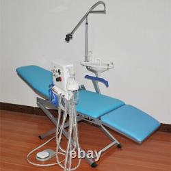 Chaise pliante dentaire médicale portable avec système d'approvisionnement en eau de rinçage de turbine et outil.