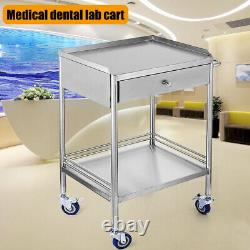 Chariot de laboratoire dentaire médical et spa avec tiroir en acier inoxydable