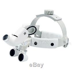 Chirurgie Dentaire 3.5x Médicale Phare 65000lux Bandeau Binocular Led Blanche