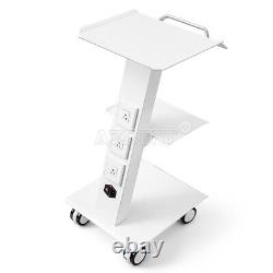 Dental Metal Medical Cart Mobile Instrument Cart Roulette Double Roulettes