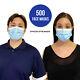 Jetable Masque Chirurgical Dentaire Médical Bleu 3-ply Bouche Nez 500 Paquet Lot
