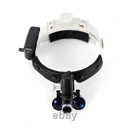 Loupe binoculaire dentaire avec lumière LED de 5w et bandeau médical chirurgical