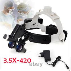 Loupe binoculaire médical chirurgical dentaire avec bandeau et éclairage LED