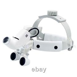 Loupes binoculaires à grossissement en verre pour chirurgie dentaire avec éclairage LED