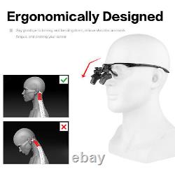 Loupes binoculaires ergonomiques médicaux dentaires 4.0X-450mm ENT Ergo lunettes grossissantes