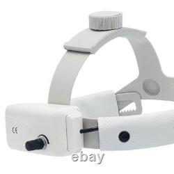 Loupes binoculaires médicaux, dentaires et chirurgicaux à bandeau de grossissement 3,5X avec éclairage frontal à LED
