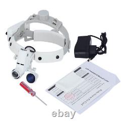 Loupes médicaux binoculaires en verre pour chirurgie dentaire avec lampe frontale à LED