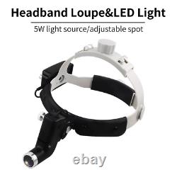 Lumière de tête LED médicale dentaire 5W avec taille de tache réglable, luminosité ajustable et cercle clair, États-Unis