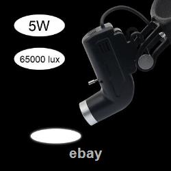 Lumière de tête LED médicale dentaire 5W avec taille de tache réglable, luminosité ajustable et cercle clair, États-Unis
