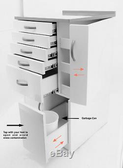 Medical Dental Lab Cart Cabinet Mobile Multifonctionnel Tiroirs Avec Roulettes Gray